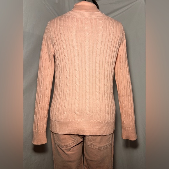 Chaps Pink Sweater Set PM (Petite Medium) Cable Knit 2 Piece - Picture 11 of 16